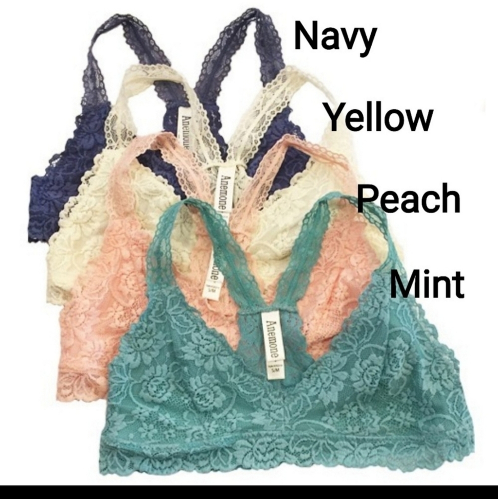 Peach Anemone Lace bra